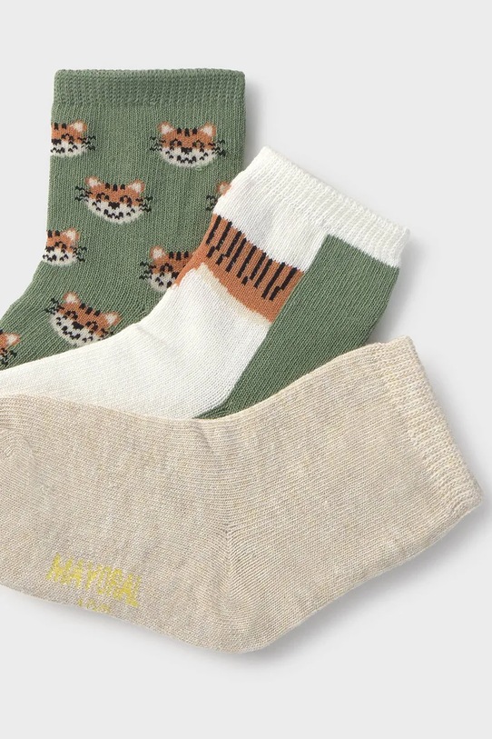 Mayoral skarpetki niemowlęce 3-pack 10870.3C.Baby.PPYA zielony SS25