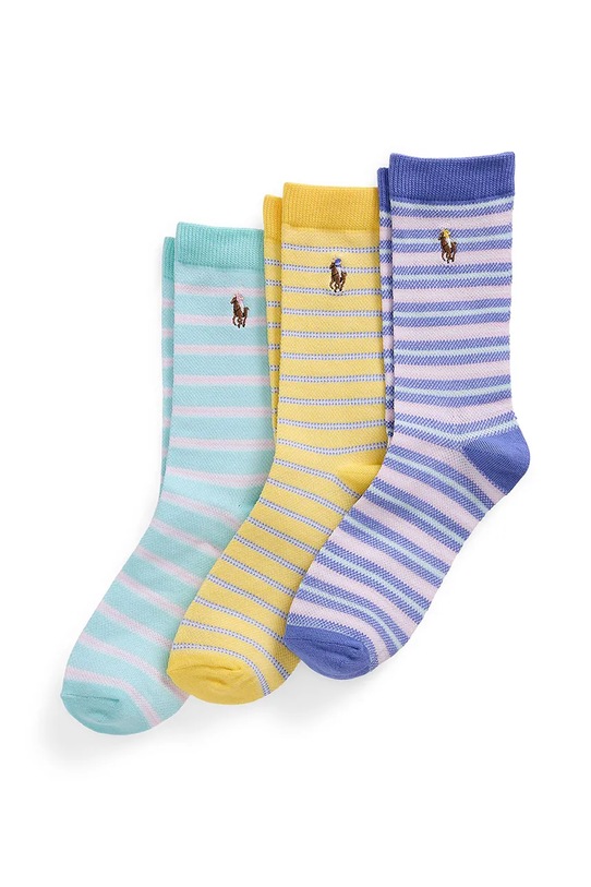 Dječje čarape Polo Ralph Lauren 3-pack visoke čarape zlatna 444969091001