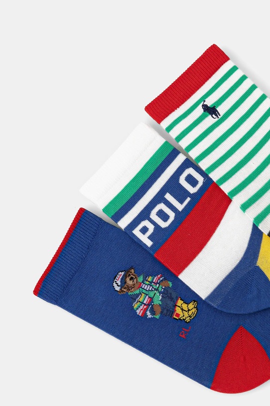 Polo Ralph Lauren skarpetki dziecięce 3-pack 443969088001 niebieski SS25