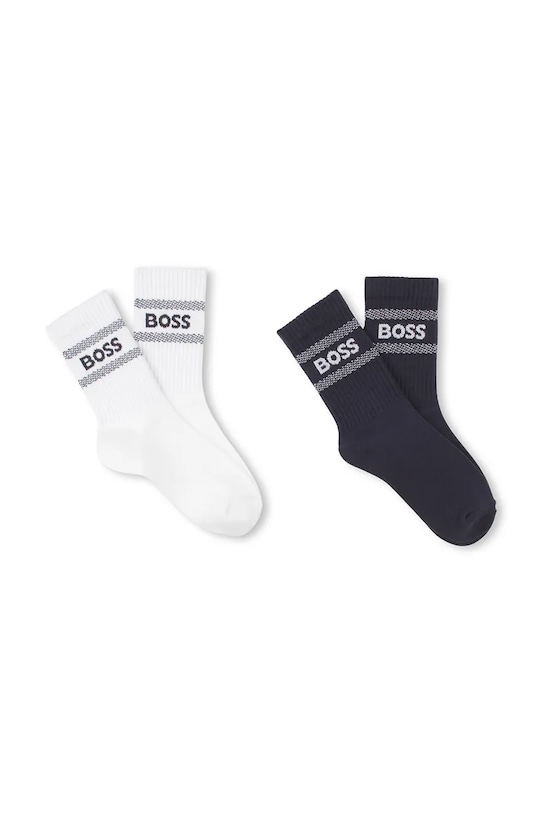 BOSS skarpetki dziecięce 2-pack skarpetki długie granatowy J51738