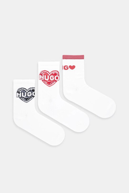 HUGO sosete 3-pack sosete lungi alb 50530508