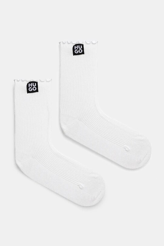 HUGO sosete 2-pack sosete lungi alb 50530513