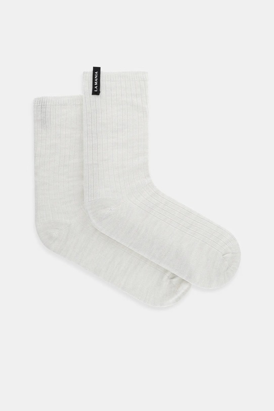 La Mania skarpetki wełniane MERINOWOOL skarpetki długie beżowy MERINOWOOL.SOCKS