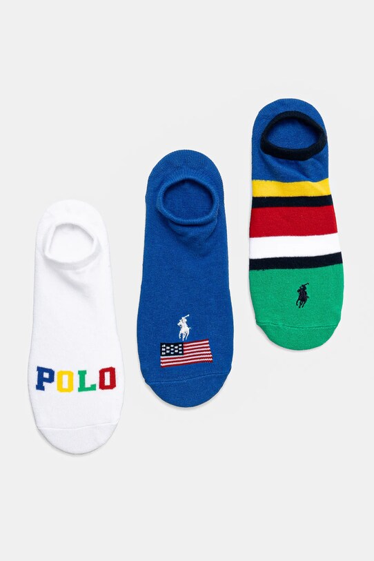 Polo Ralph Lauren skarpetki 3-pack pasy fioletowy 455968702