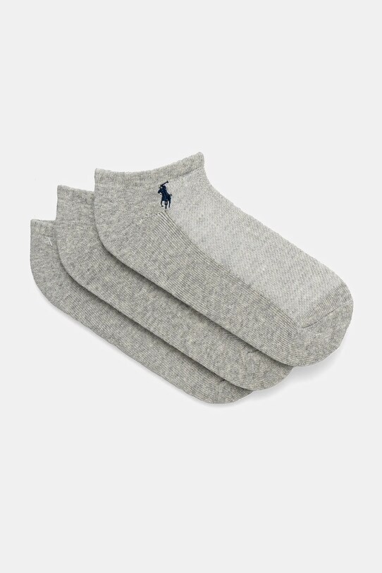 Шкарпетки Polo Ralph Lauren 3-pack короткі шкарпетки сірий 455972885