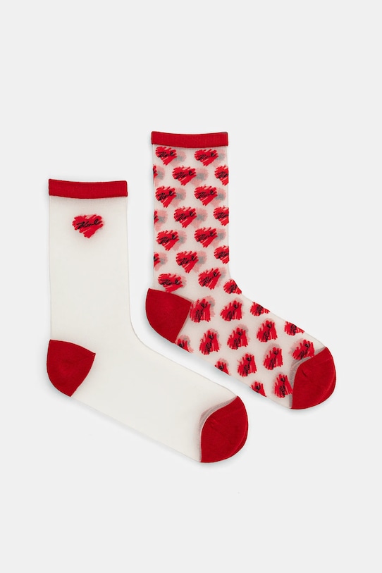 Κάλτσες Karl Lagerfeld 2-pack ψηλές κάλτσες λευκό A1W47074