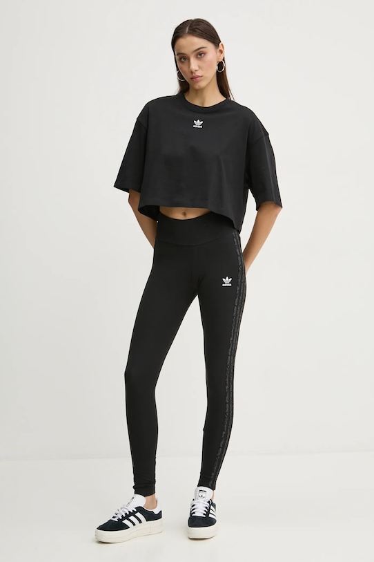 adidas Originals pantaloni SNAKE 3S LGNGS JC5750 negru SS25