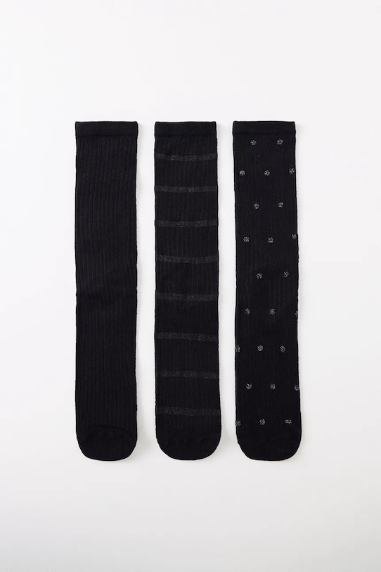 Bavlnené ponožky women'secret GENERIC SOCKS PACKS 3-pak 4488625 čierna SS25