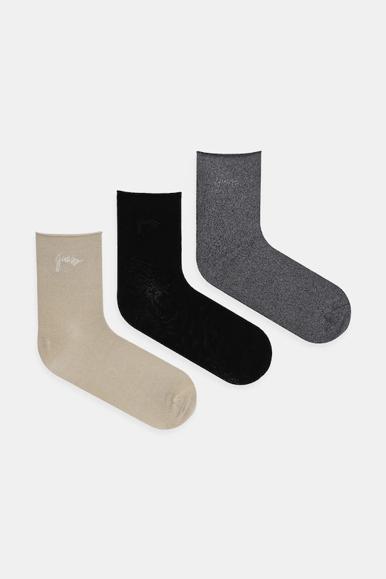 Шкарпетки Guess 3-pack довгі шкарпетки бежевий O5RG08.KC230