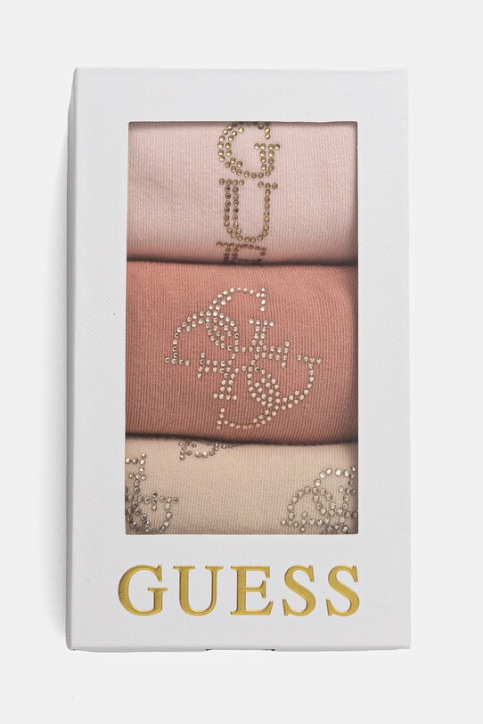 Oblečenie Ponožky Guess RHINESTONES 3-pak O5RG07.KBZU0 ružová