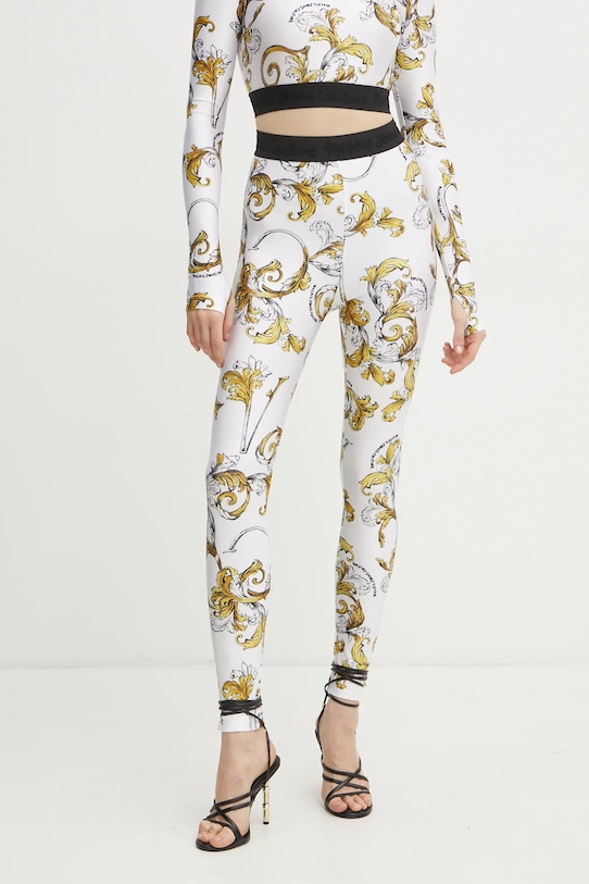 Legíny Versace Jeans Couture s elastanom biela 78HAC101.JS470