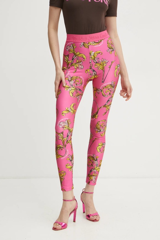 Versace Jeans Couture colanti tricotaj roz 78HAC101.JS470