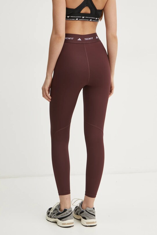 Odzież adidas Performance legginsy treningowe Techfit JI5550 bordowy