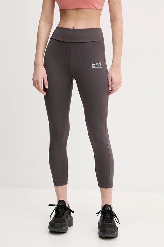 EA7 Emporio Armani leggings da allenamento maglia marrone AF12627.7W000239