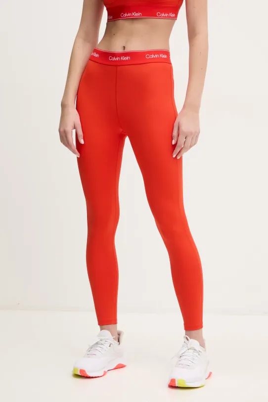 Calvin Klein Performance leggins de antrenament tricotaj rosu LVGWS5L609