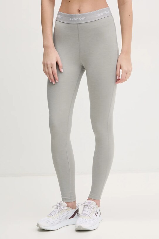 Тренировочные леггинсы Calvin Klein Performance с эластаном серый LVGWS5L609