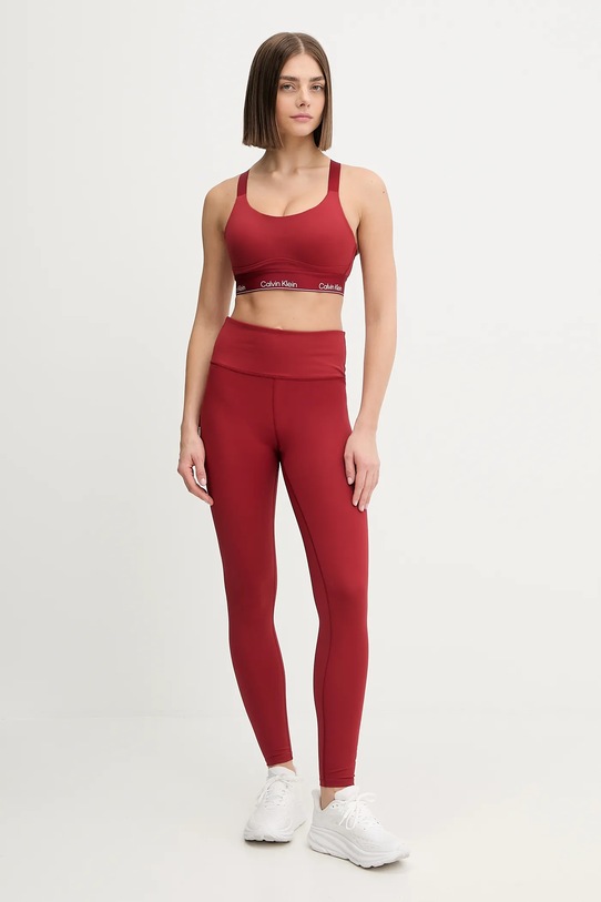 Calvin Klein Performance legginsy treningowe LVGWS5L612 bordowy AW25