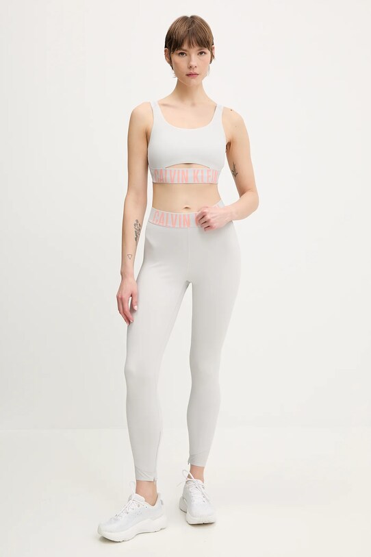 Tréningové legíny Calvin Klein Performance LVGWS5L616 sivá SS25