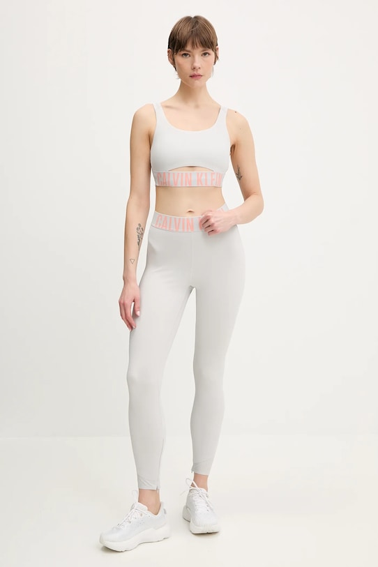 Tréninkové legíny Calvin Klein Performance LVGWS5L616 šedá AW25