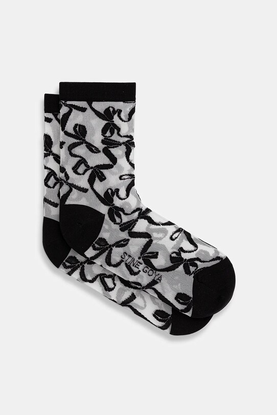 Stine Goya zokni hosszúszárú zokni fekete SG.SS25.A013.2288