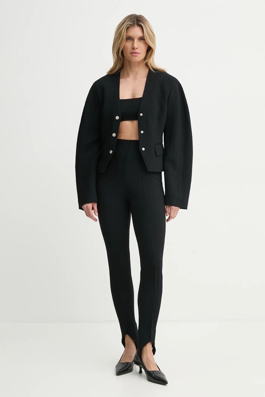 Nanushka pantaloni SAVITA NW25RSPA20199 negru SS25