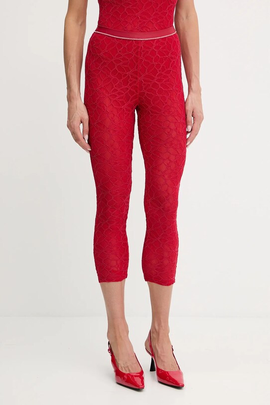 Pinko legginsy wzorzyste czerwony 105226.A2M5