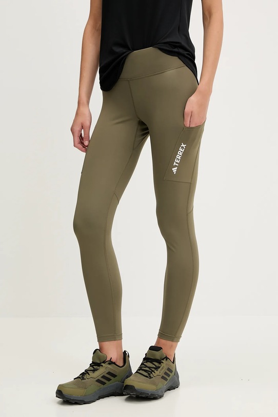 Legíny adidas TERREX Multi s elastanom zelená JF1267