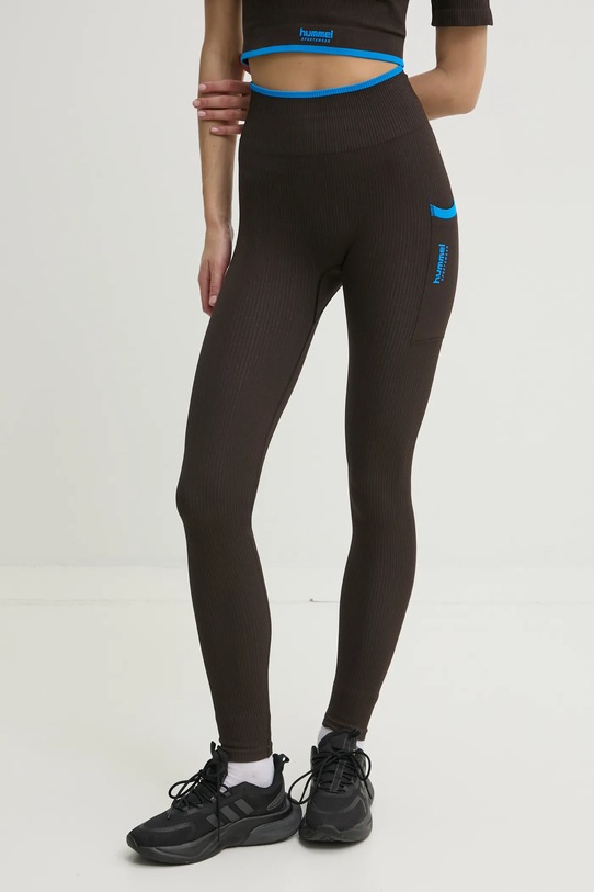 Hummel legginsy treningowe 227629 brązowy SS25