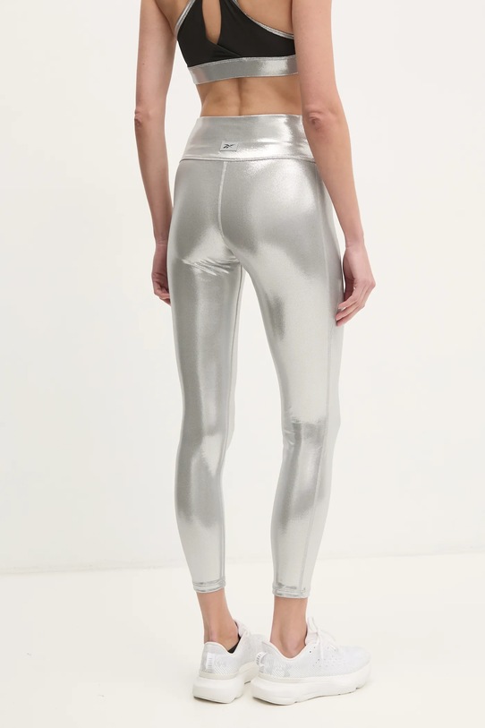 Abbigliamento Reebok leggings da allenamento Lux Chrome 100214627 argento