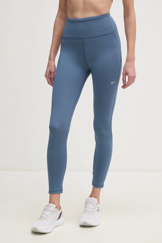 Reebok leggins de antrenament LUX Collection tricotaj albastru 100214610
