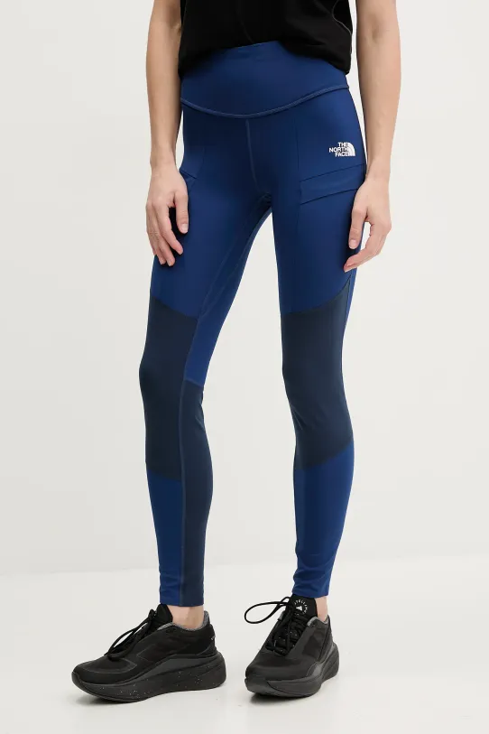 The North Face legginsy sportowe Felik Alpine z elastanem niebieski NF0A89TY8Z41