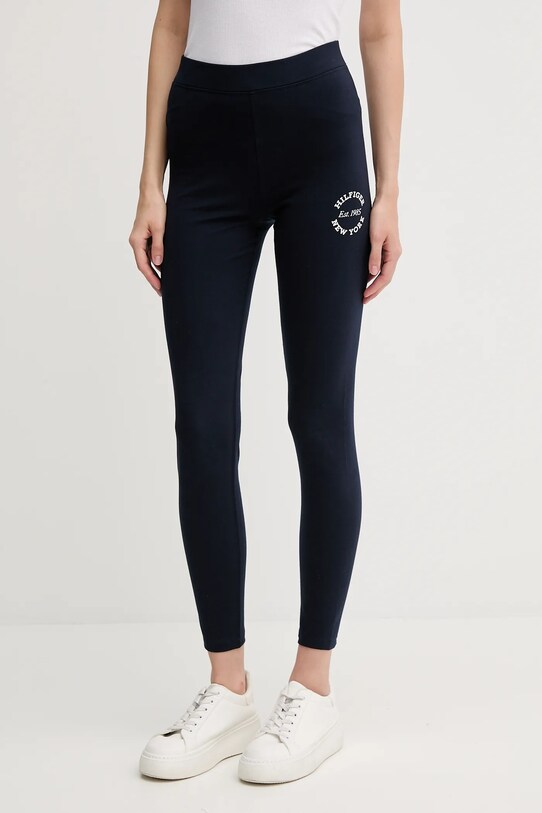 Tommy Hilfiger legginsy z elastanem granatowy UW0UW05893