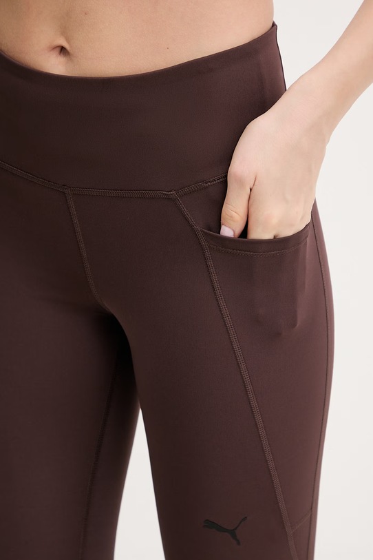 Puma legginsy treningowe Essentials brązowy 525899
