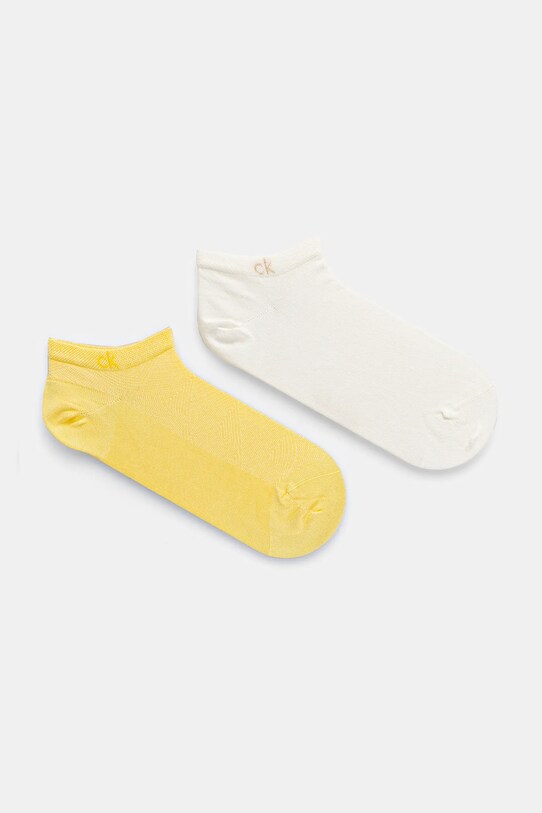 Ponožky Calvin Klein 2-pack krátké ponožky žlutá 701231383