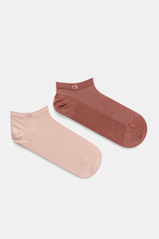 Ponožky Calvin Klein 2-pack krátké ponožky růžová 701231383