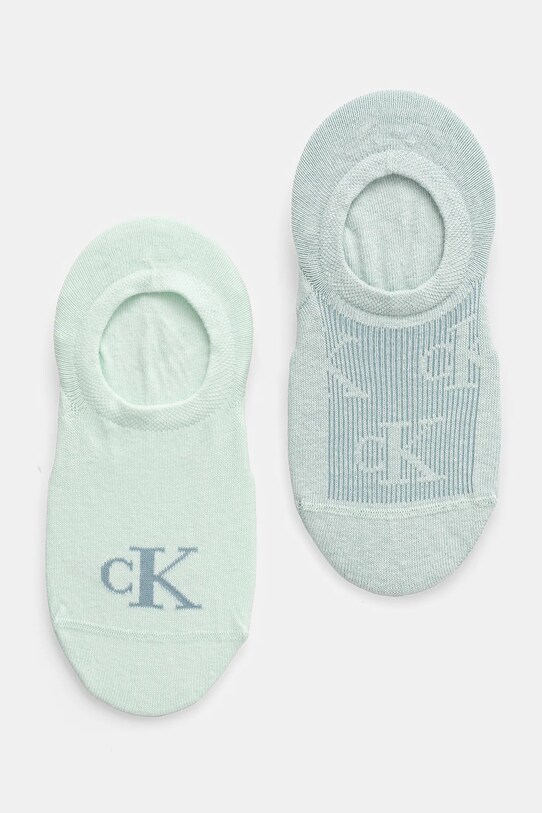 Calvin Klein Jeans skarpetki 2-pack skarpetki krótkie turkusowy 701231402