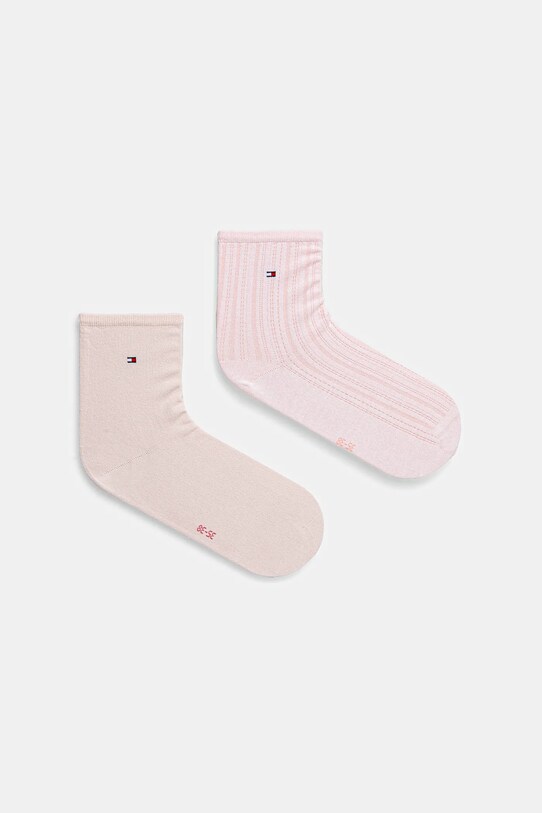 Κάλτσες Tommy Hilfiger 2-pack ψηλές κάλτσες ροζ 701232613
