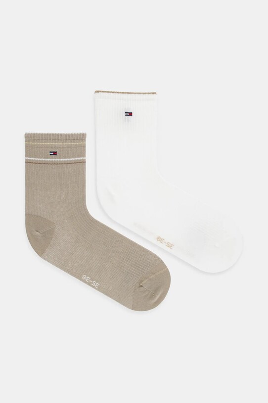 Шкарпетки Tommy Hilfiger 2-pack довгі шкарпетки бежевий 701232614