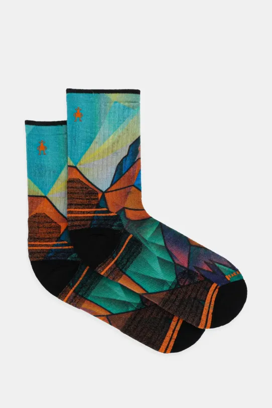 Smartwool skarpetki Hike Mountain Prism Print pomarańczowy SW002688