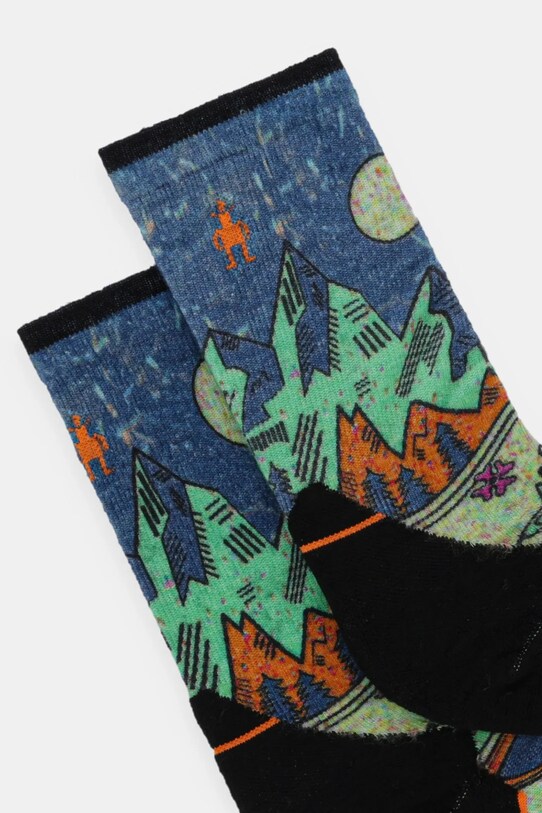 Ponožky Smartwool Trail Run Mountain Print SW002698 modrá SS25