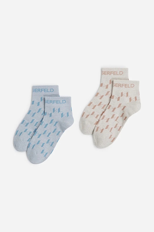Karl Lagerfeld skarpetki 2-pack skarpetki krótkie niebieski A2W47007