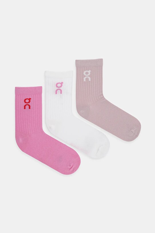 ON running skarpetki 3-pack drobny wzór różowy 2UF10313052