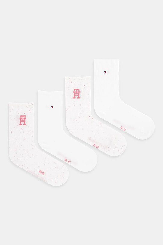 Tommy Hilfiger skarpetki 4-pack wzorzyste różowy 701235892