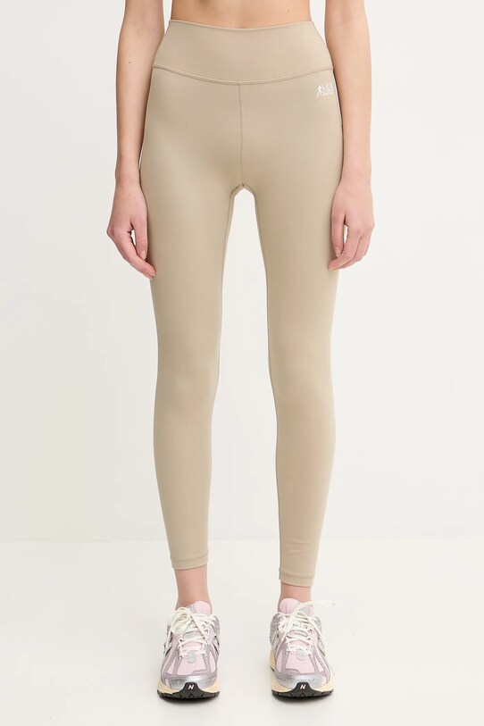 Sporty & Rich legginsy Sr Runner dzianina beżowy PA002622139GY15