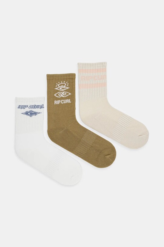 Rip Curl skarpetki 3-pack skarpetki długie beżowy 00EWSO