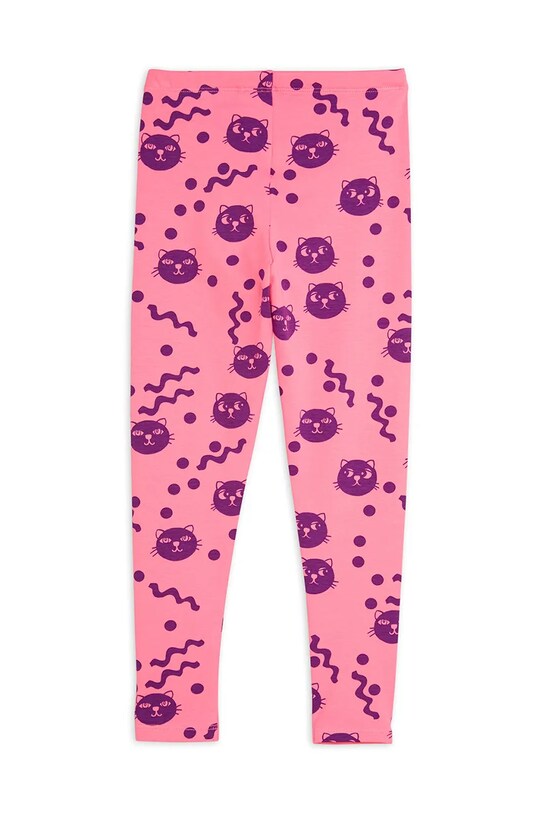 Mini Rodini legginsy bawełniane dziecięce Squiggly cats 2513011728 różowy SS25