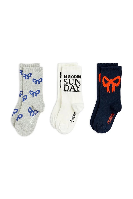 Mini Rodini sosete copii Bow 3-pack cu modele negru 2516010200