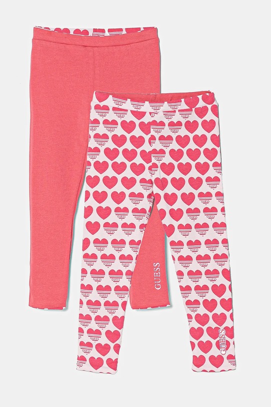 Guess legginsy dwustronne dziecięce z elastanem różowy K5RB00.K6YW4.PPYA