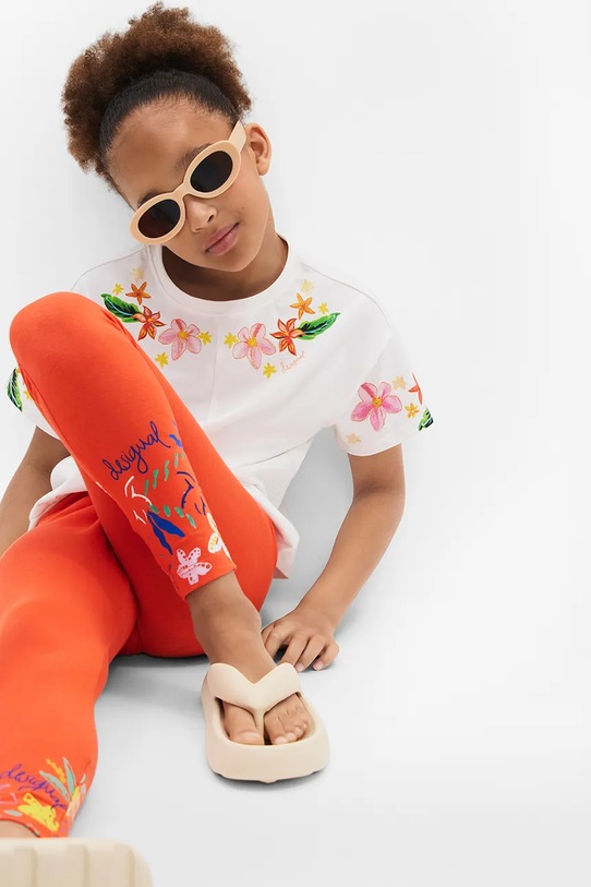 Desigual leggins copii 25SGKK04 portocaliu