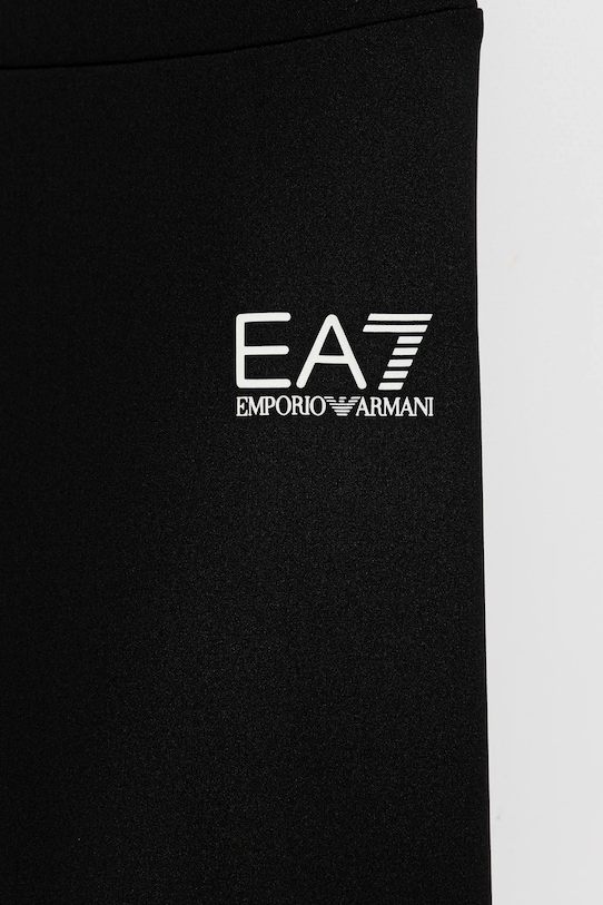 Dziewczynka EA7 Emporio Armani legginsy dziecięce 7G000034.AF12625 czarny